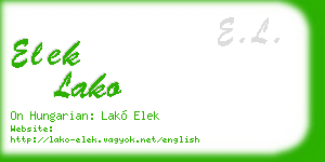 elek lako business card